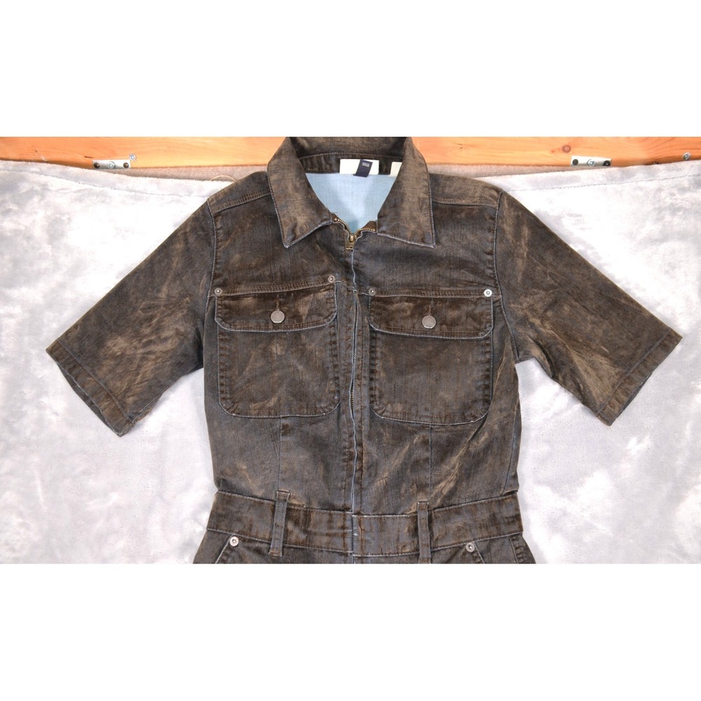 Universal Thread Dark Gray Heavy Denim Jumpsuit W… - image 6